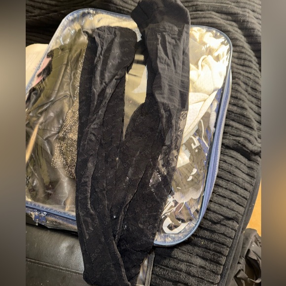 NIP Dolls Kill Skinny Dip Not In The Mood Print Tights Black Large - Picture 3 of 7